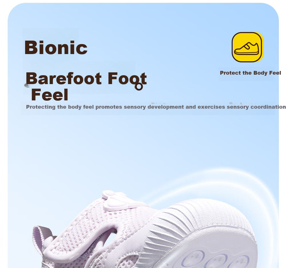 BOBDOG Children's Shoes, Baby Walking Sandals, Hollow Breathable Mesh, Soft Sole, Non-Slip, Boys And Girls Sneakers, Strawberry Pink, Size 23 13