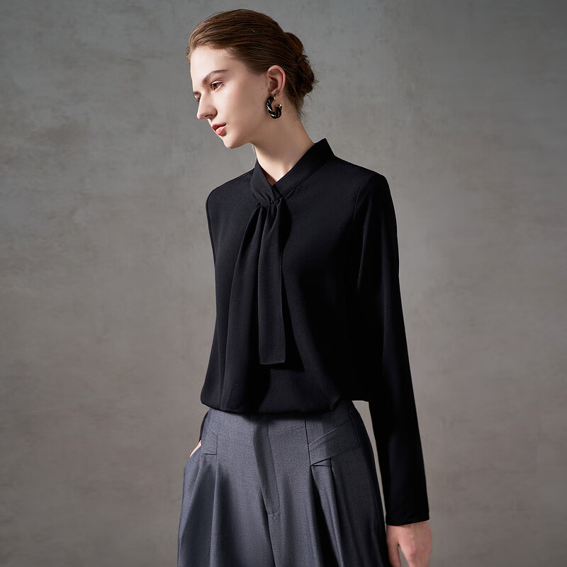 G2000 Textured Ribbon Design Women's 2025 Autumn Winter Comfortable Long Sleeve Casual Shirt Mall Same Style