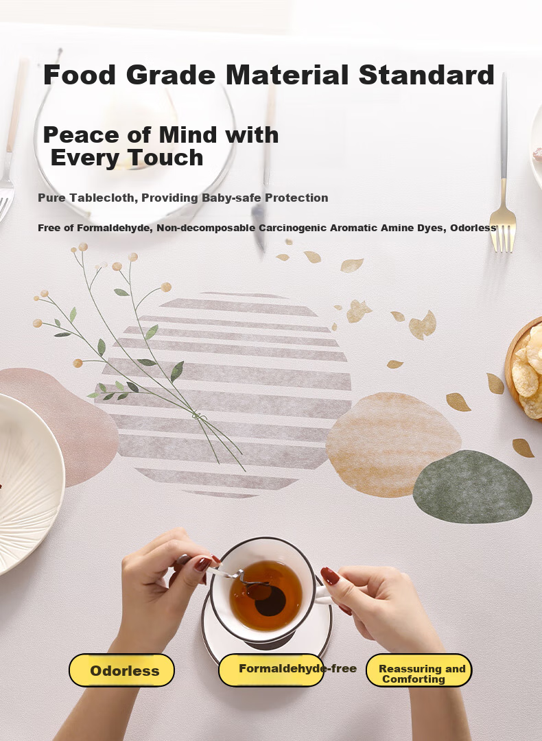 JANMEIJIA Tablecloth, Waterproof And Oil-Resistant, Luxurious High-End Feel, Coffee Table Mat, New Premium Rectangular Dining Table Cover 2