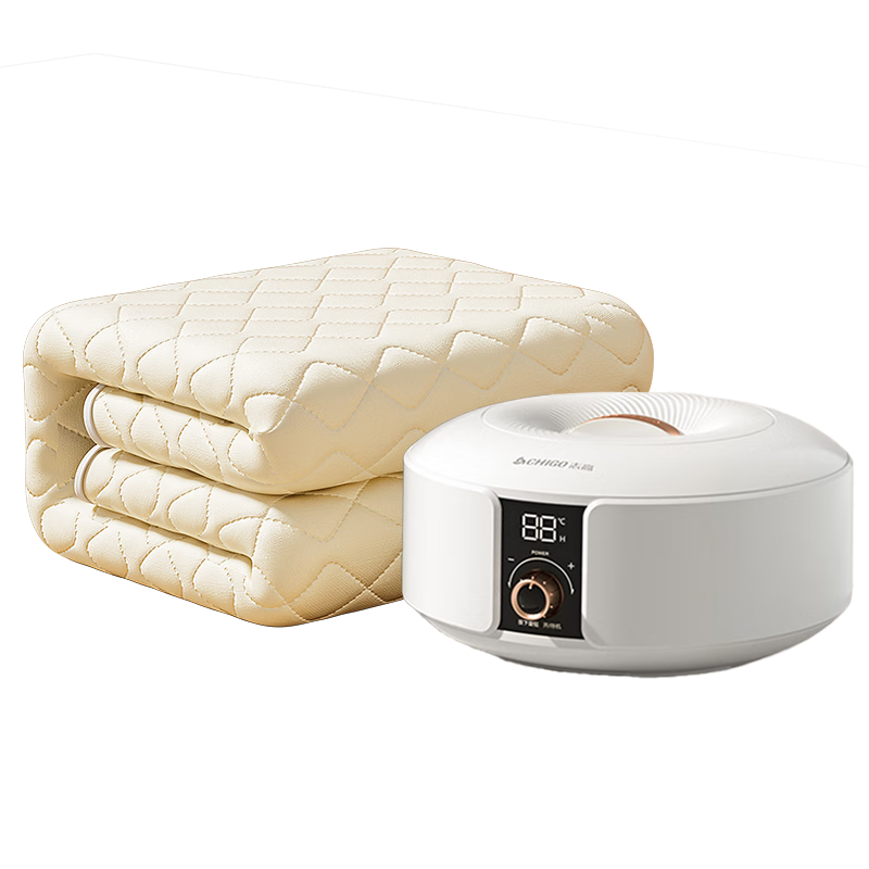 CHIGO Double Water Heating Electric Blanket 1.5x1.8m with Water-Electric Separation Safety and Water Circulation System