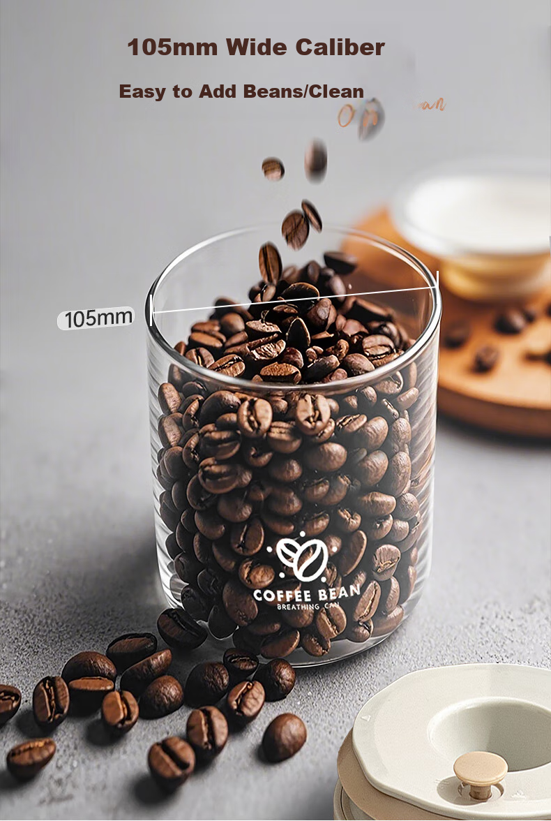 Bear Food-Grade Coffee Bean Airtight Jar Portable Coffee Powder Storage Container 1100ml CX-JW031-P02 8