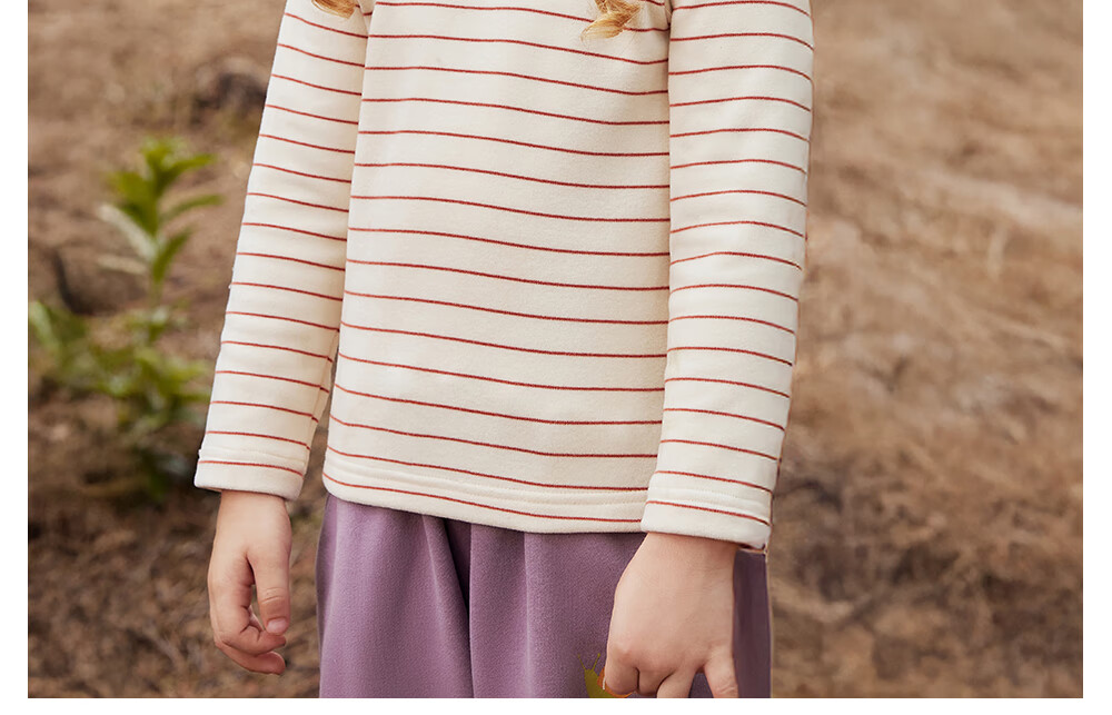 Beitais Kids Long Sleeve T-Shirt Spring and Autumn New Striped Boys and Girls Baby Mid-Neck Cotton Base Shirt 26