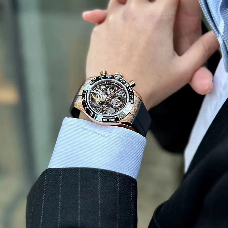 CRONUSART Kluos Precision Steel Series Automatic Mechanical Men's Business Luminous Wristwatch Christmas Gift