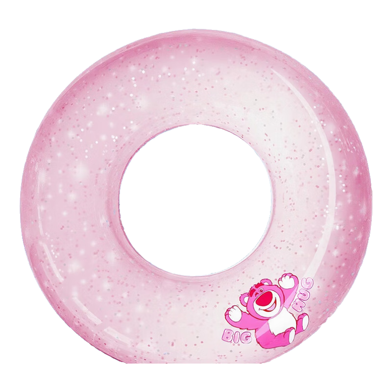 Dishini Swimming Ring for Adults And Children, Thickened High Buoyancy Anti-Rollover Armpit Life Jacket D95423 Strawberry Bear 70