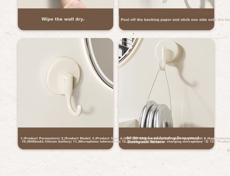 Shangmeide Suction Cup Hook Entry Door Clothes Hanger Bathroom Clothing Hook Storage Rack No Drilling Bathroom Clothes Hook 10