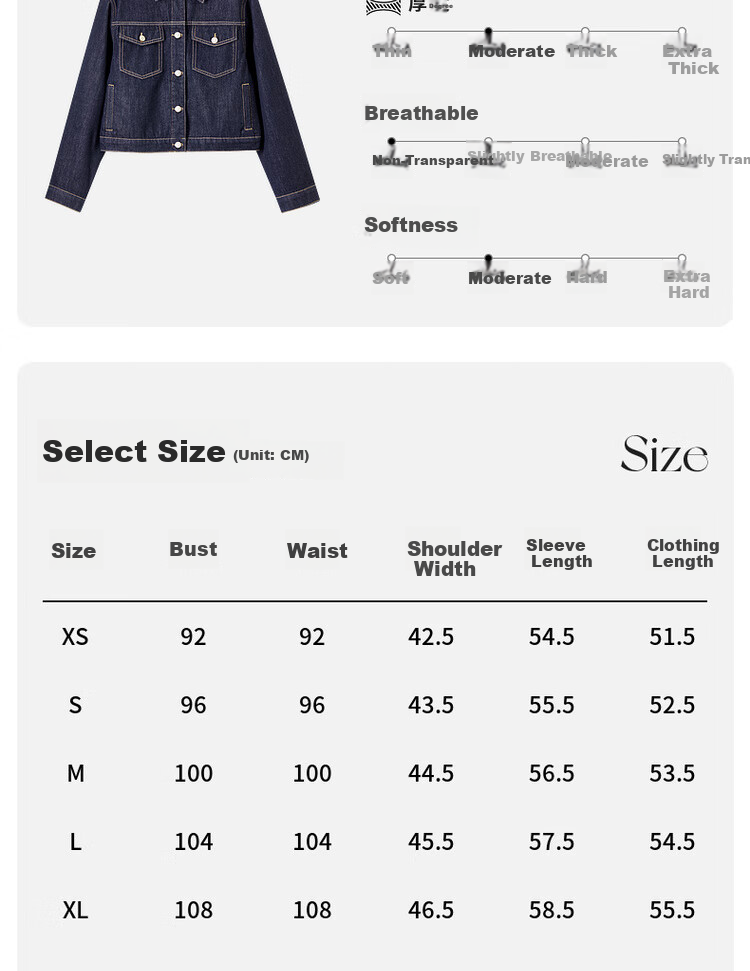 Sentubila Casual Denim Jacket for Women, Spring Season, Petite, Long-Sleeved, Loose-Fitting Outerwear, Slim-Fit Top, Navy Blue, M 17