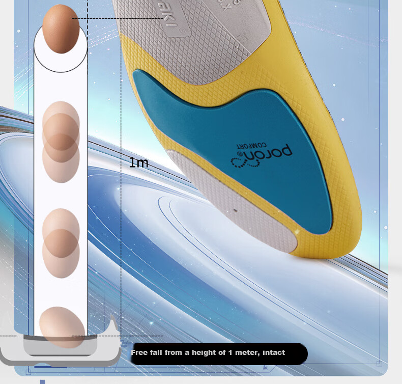 KAWASAKI Shock-Absorbing, Sweat-Wicking, Anti-Twist Arch Support Professional Sports Badminton Insoles for Men And Women, Deep Black, Size 40 6