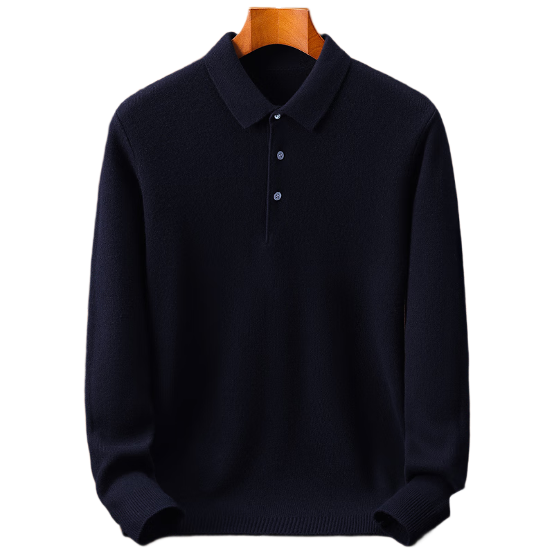 Antonio 600g Heavyweight Thickened 100% Wool Sweater Business Casual Men's Polo Shirt Autumn Winter Thick Knitwear