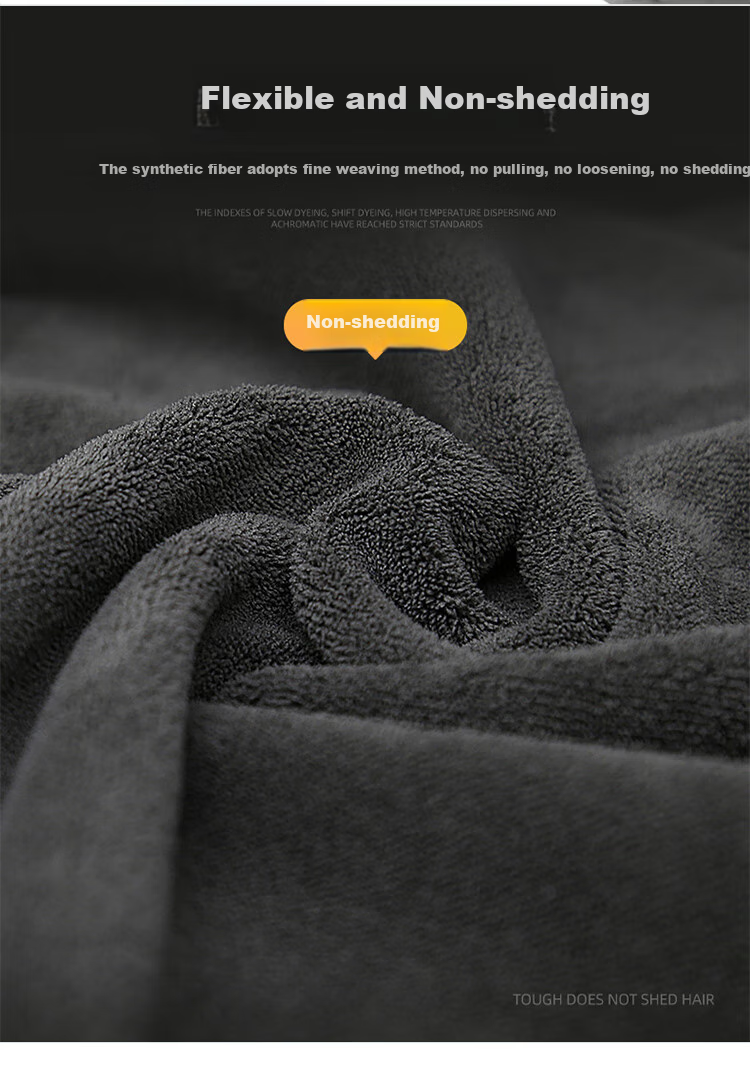 JPLAYER Car Wash Towel Cleaning Cloth Coral Fleece Absorbent Cleaning Household Cleaning Car Wiping Towel 30*60CM 3 Pieces 6