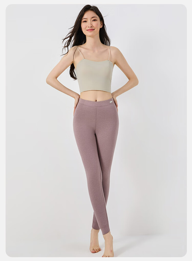 LangSha Women's Wool Thermal Pants Cotton Pants 2025 Autumn Winter New High Waist Fleece Lined Thickened Northeast Special Base Layer Pants 3