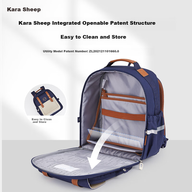 Школьный рюкзак KALA·Y Cloud Backpack 3.0 для учеников 1-3 классов, легкий, с защитой позвоночника, для мальчиков и девочек, 35.5x28.5x19 см, 7.9 кг, синий