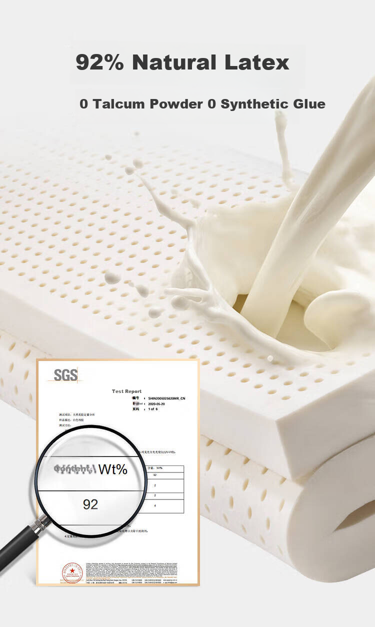 Jinxiangshu Latex Mattress, Imported from Thailand, Natural Latex, Home And Student Use, 1.5*2 Meters, Medium Firmness 7