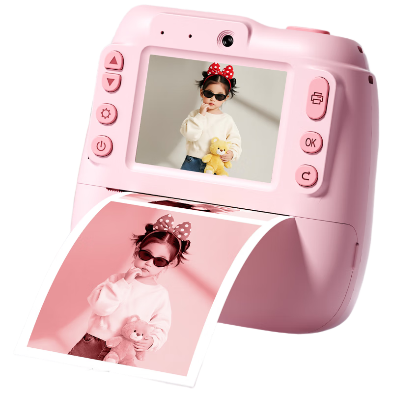 Leleyu Instant Print Kids Camera for Ages 7-14 Toy Birthday Gift for Boys and Girls Pink