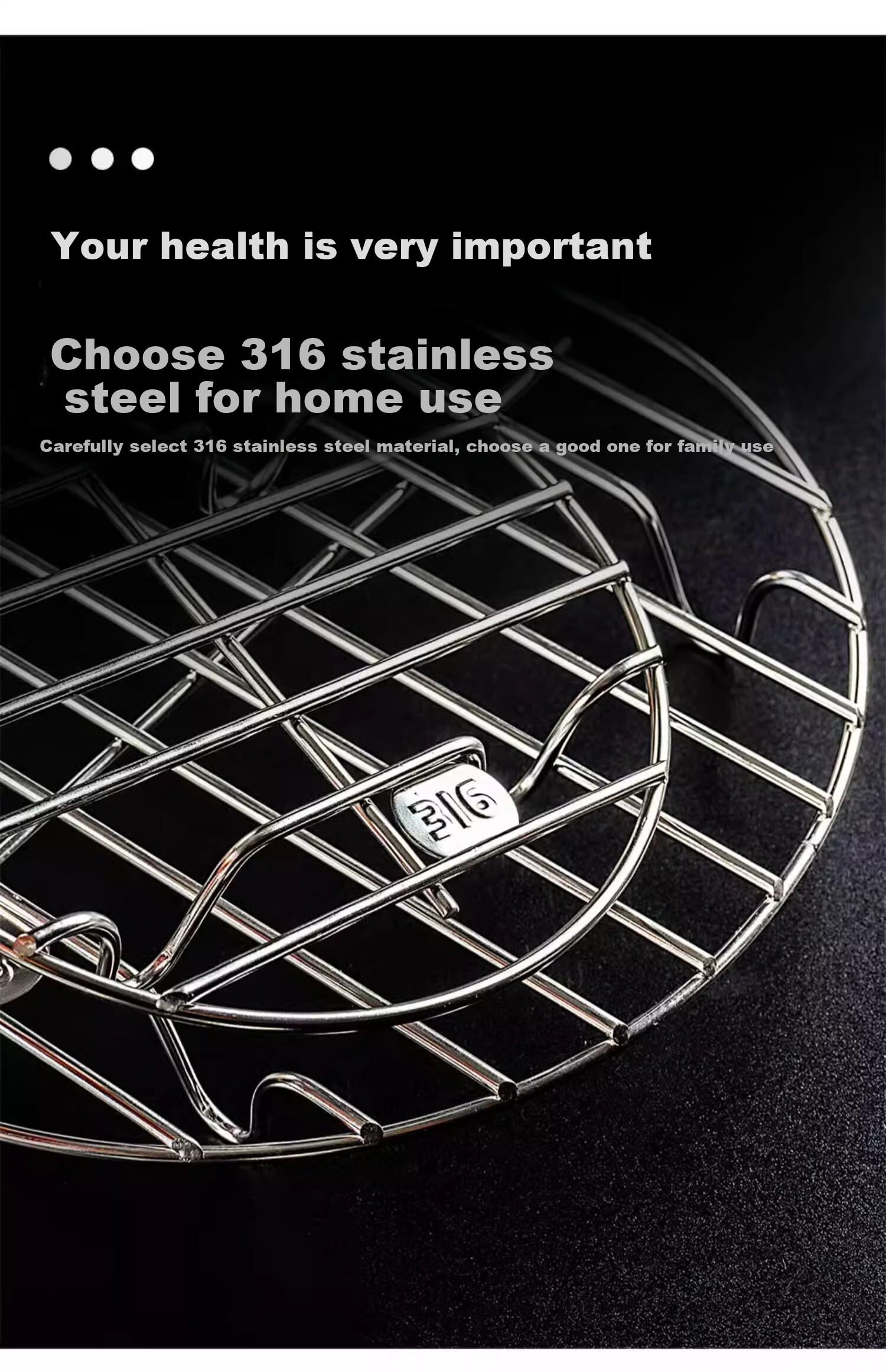 Onlycook 304 Stainless Steel Steamer Rack, Pot Holder, Table Mat, Low And Tall Steamer Rack for Cooking Pots, Small Size 7