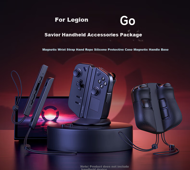 JSAUX Legion Go Handheld Controller Charging Grip, Legion Go Controller Connection Control Converter Stand, Legion Go Controller Charger Accessory, Black 1