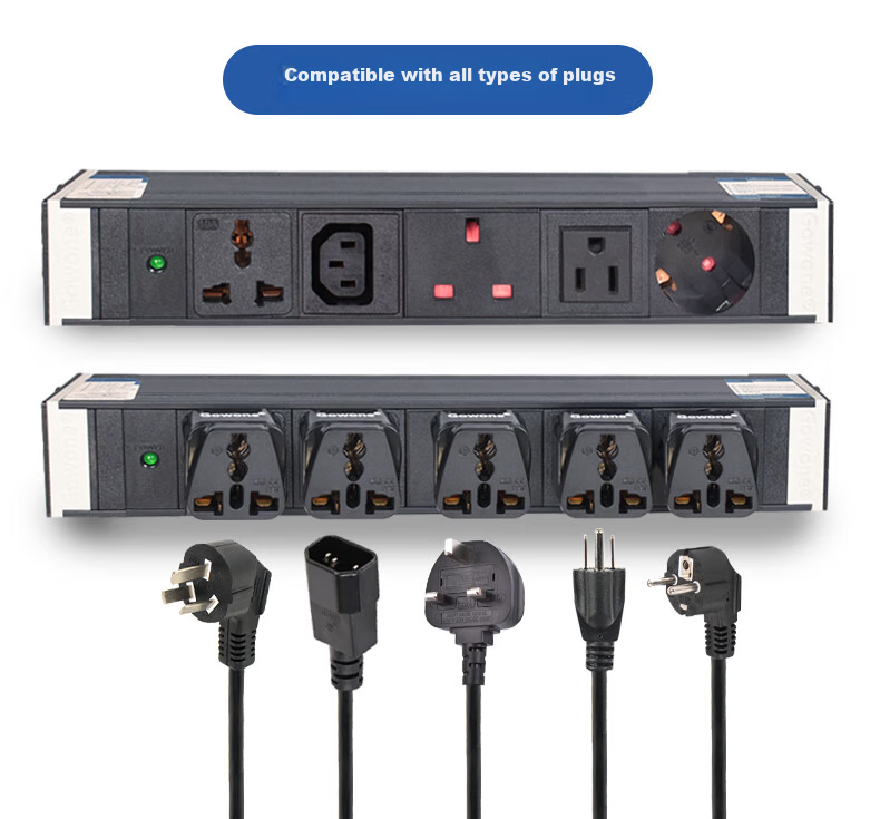 Gowone Server Room PDU Conversion Adapter, C13 Three-Prong to 10A Multi-Pin Universal Converter Socket, C14 to 10A Multi-Pi 6