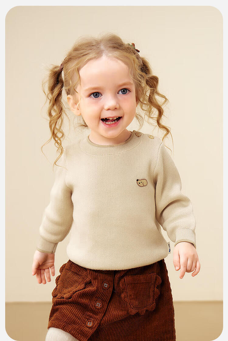Minibala Girls Baby Half Turtleneck Soft Sweater Base Shirt Skin-friendly Warm Sweet 2025 Winter 5