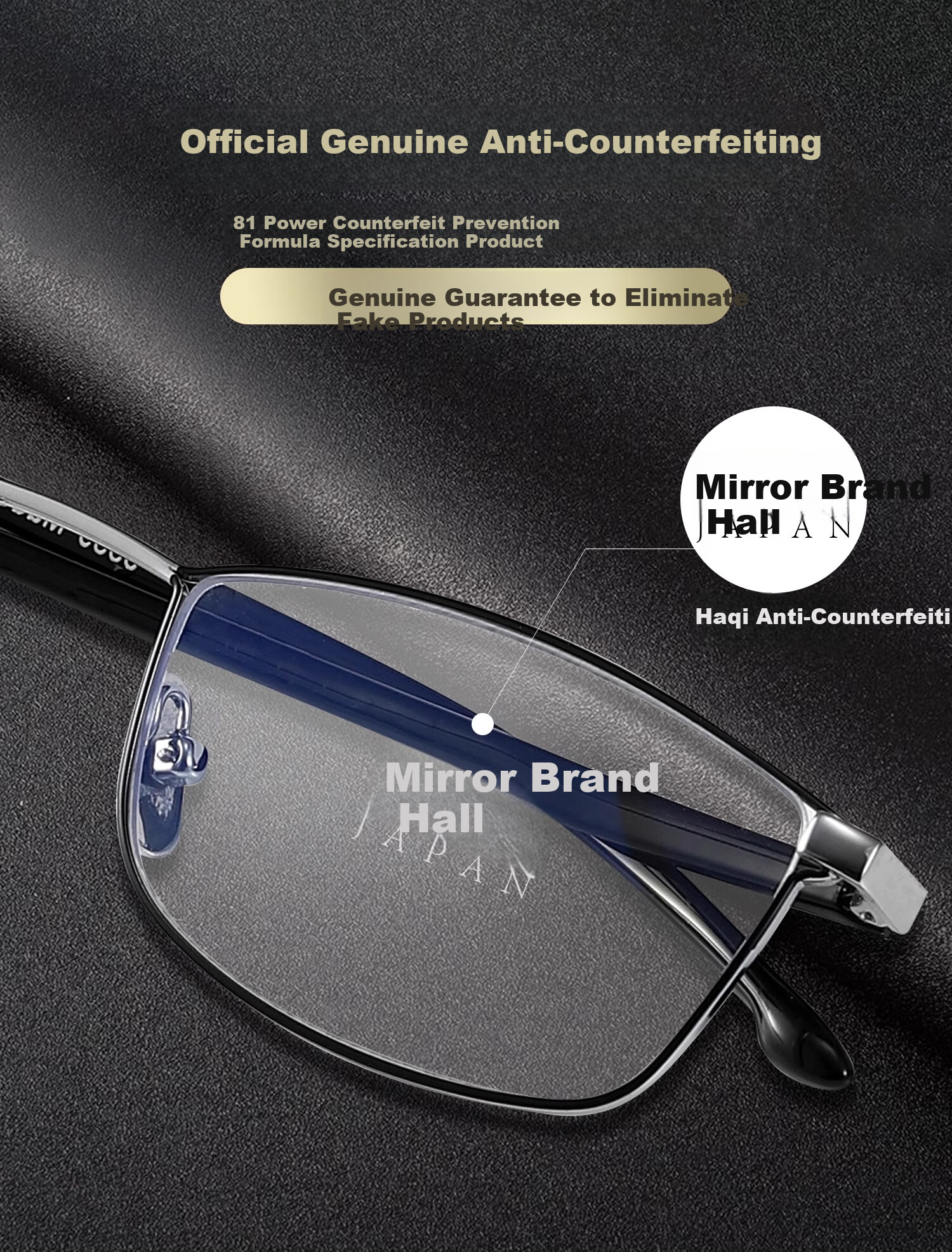 Jingpintang Japanese Imported Reading Glasses for Men, Anti-Blue Light High Definition Memory Titanium Reading Glasses, Sold by JD Authentic Product 300 Degrees 3