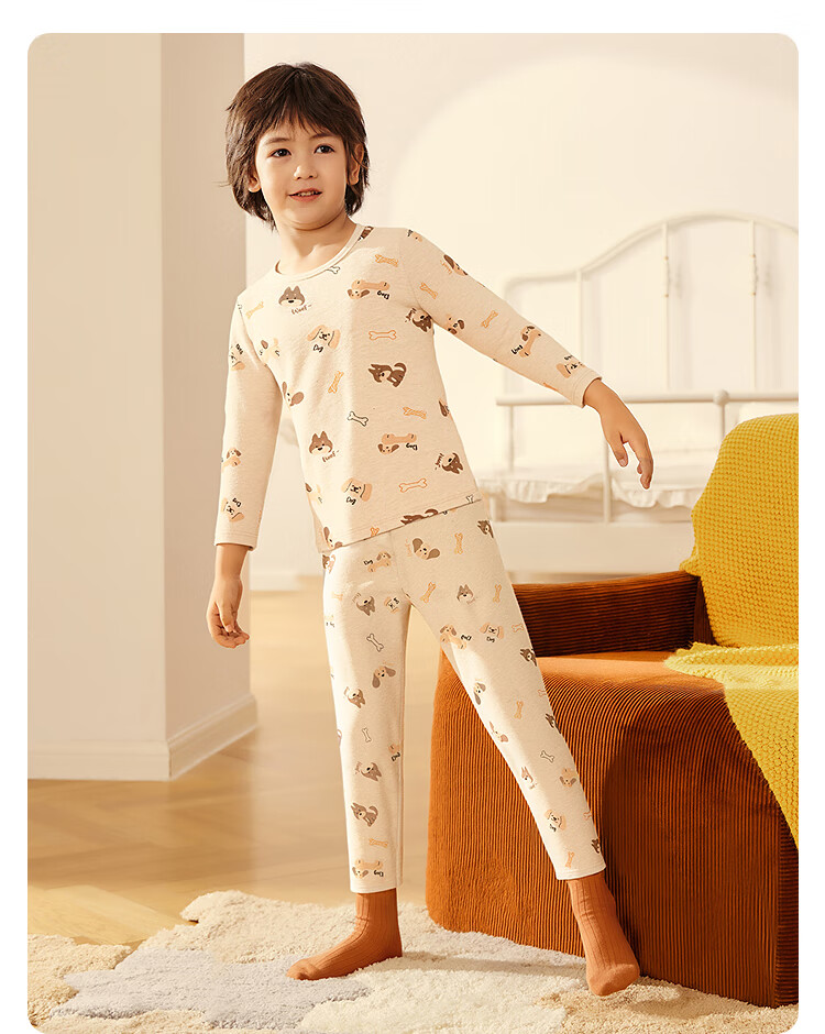 Balabala Girls' Underwear Set 2-Piece Children's Autumn Winter 2025 Antibacterial Cotton Pajamas 5