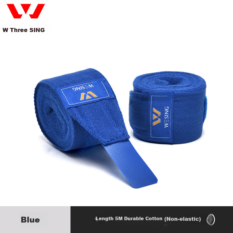 Jiurishan Boxing Hand Wraps, Kickboxing Gloves Wraps, Blue [Durable Cotton], 5 Meters