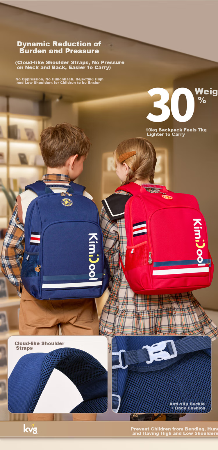 KVG Schoolbag for Primary School Students, Children's Backpack with Spine Protection And Load Reduction, Suitable for Grades 1-4 Boys' Backpack 7