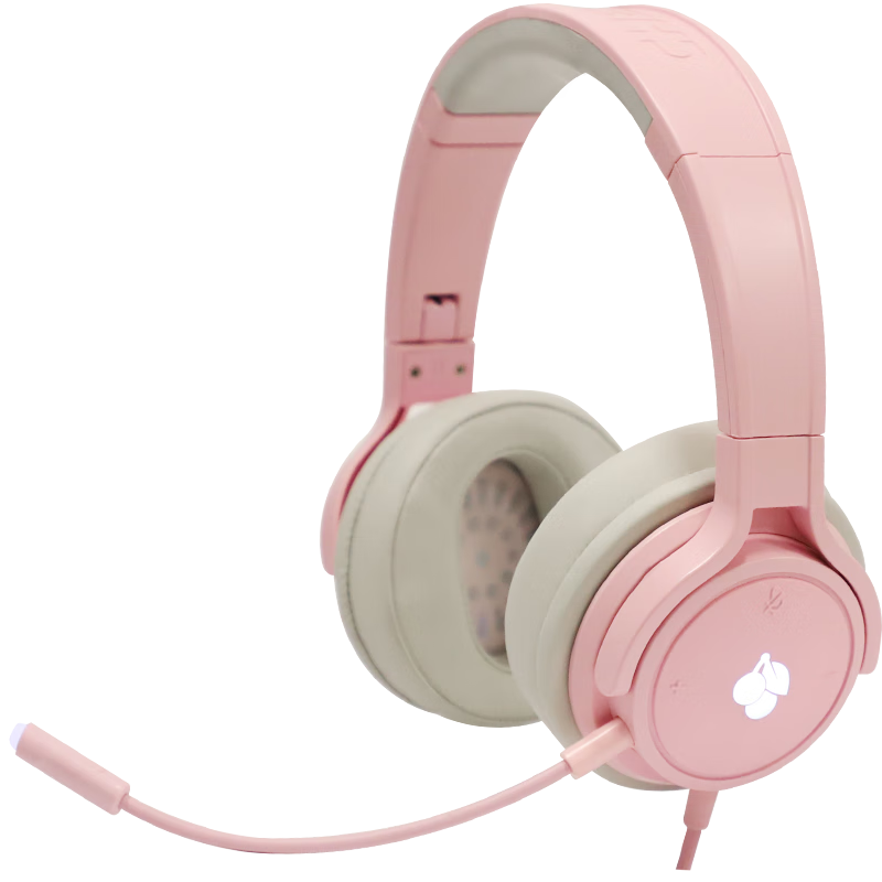 CHERRY HC2.2 Gaming Headset with Microphone, Virtual 7.1 Surround Sound, Over-Ear Headphones, E-Sports Headset, Pink, Compatible with Triangular Actio