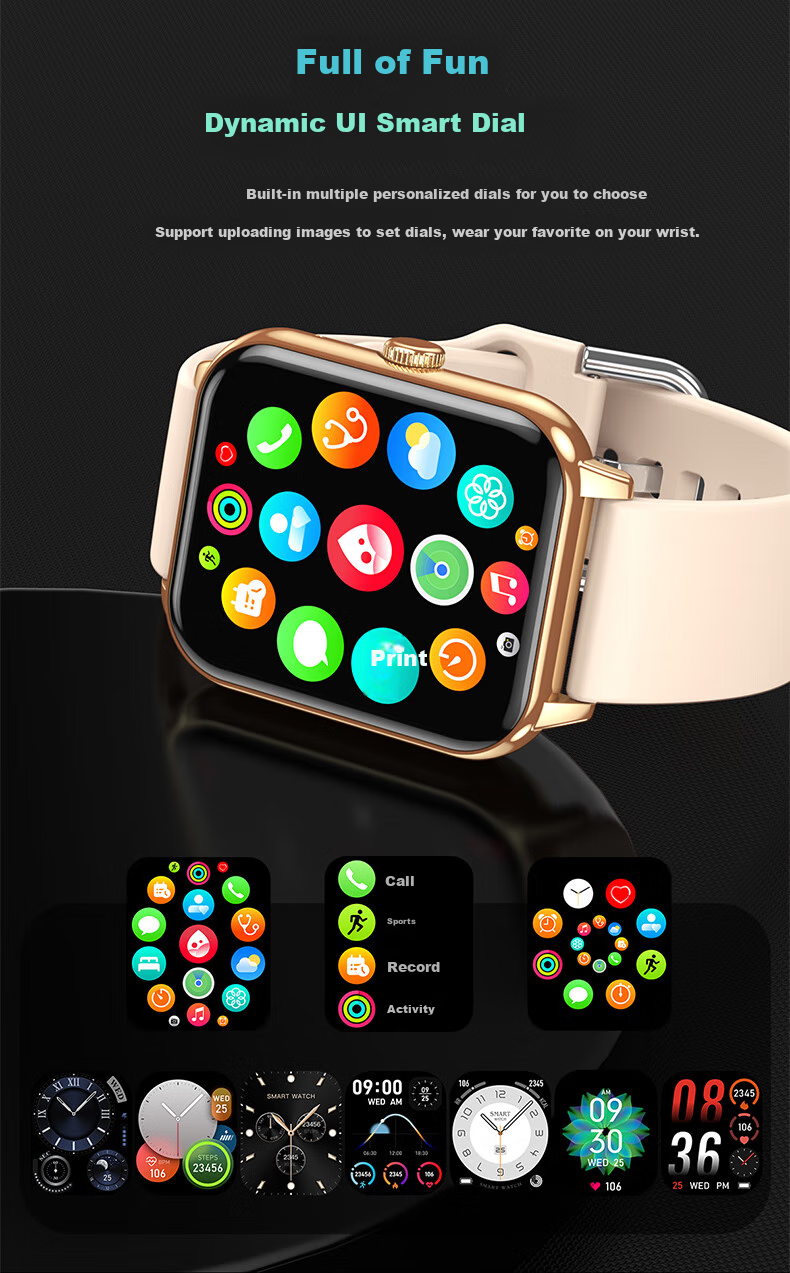 ATQ Smart Watch for Women, Bluetooth Phone Watch, Multifunctional Sports Heart Rate Monitor, New Year's Birthday Valentine's Day Gift for Girlfriend 23