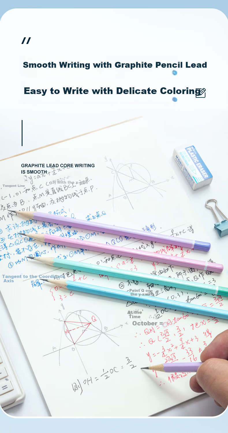 M&G Stationery 2B Pencils with Colorful Handles, 30 Pieces, Hexagonal Wooden Pencils for Primary School Students, Drawing Pens for Exam Use, Writing And Art Sketching AWP357F1 2