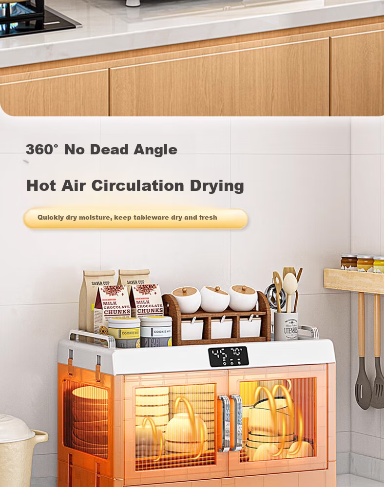Maomiyoupin Dish And Chopstick Cabinet, Storage Cabinet, Disinfection Bowl Cabinet, Kitchen Utensil Drying All-In Machine, Countertop Dish Drainer And Storage Rack 6