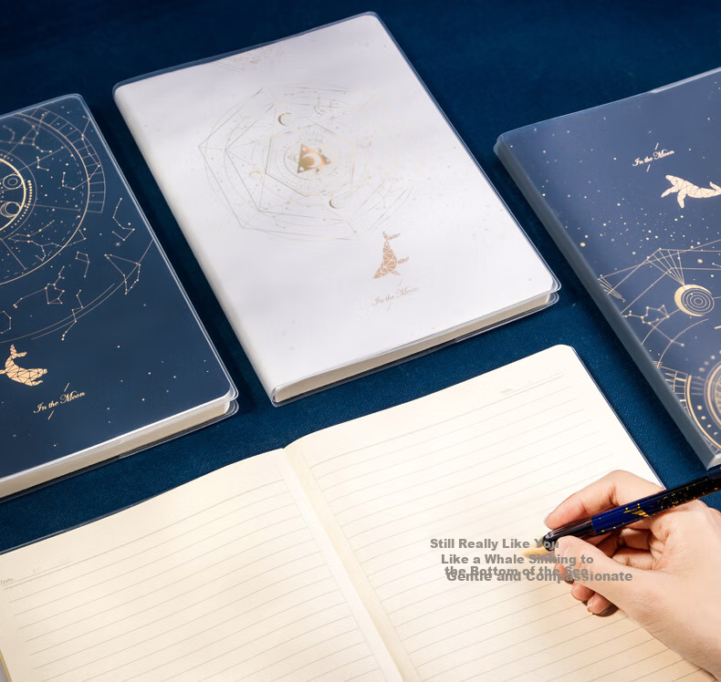 Deli 4 Notebooks, 16K/96 Pages, Xingzao Mengxing Series, Notebook, Journal, Soft Copy Book, Glue-Bound Notebook, T1696 10