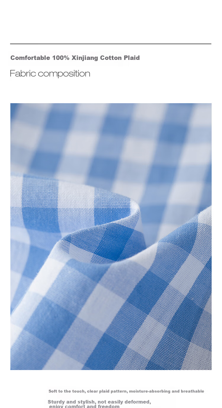 INMAN French Plaid Dress Summer Women's Versatile Puff Sleeve A-Line Skirt Navy Blue S 29