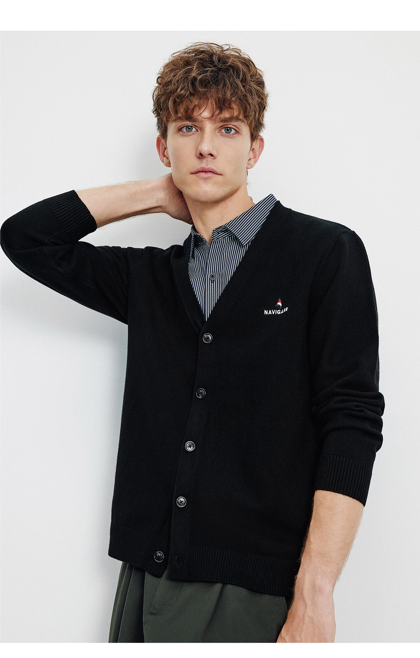 Navikail Italy Small Sailboat 25 Autumn Winter Men's Two-in-One V-Neck Knit Shirt Sweater 1144015305 11