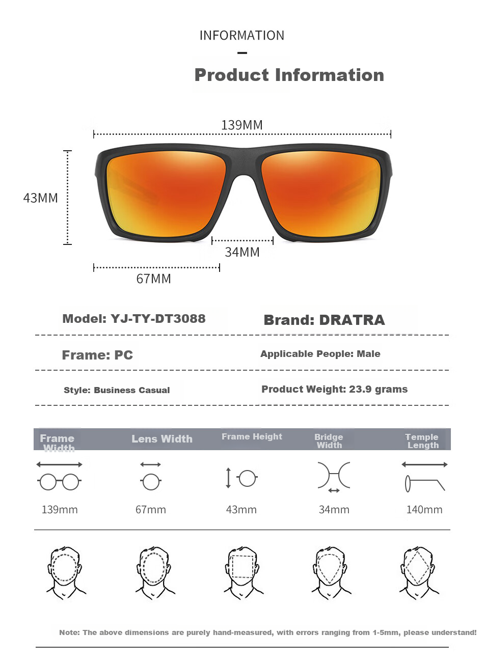 DRATRA Sunglasses for Men And Women, Polarized Sunglasses, Outdoor Anti-Glare Sports Goggles, Fishing And Cycling Glasses 4