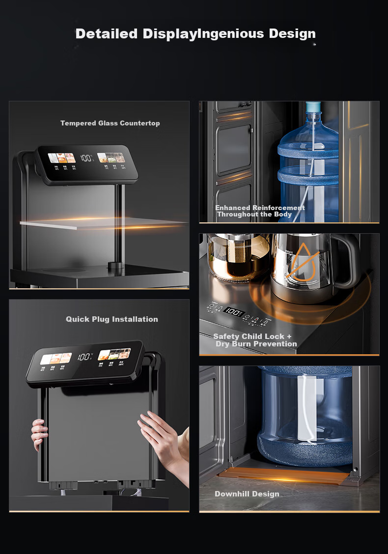 TRULIVA Tea Bar Machine, Water Dispenser for Home Use, Multifunctional Office Floor-Standing Bottom-Loading Water Tank, Fully Automatic Intelligent All-In Kettle, Tea Bar Cabinet, High-End Living Room Model, New for 2026 4
