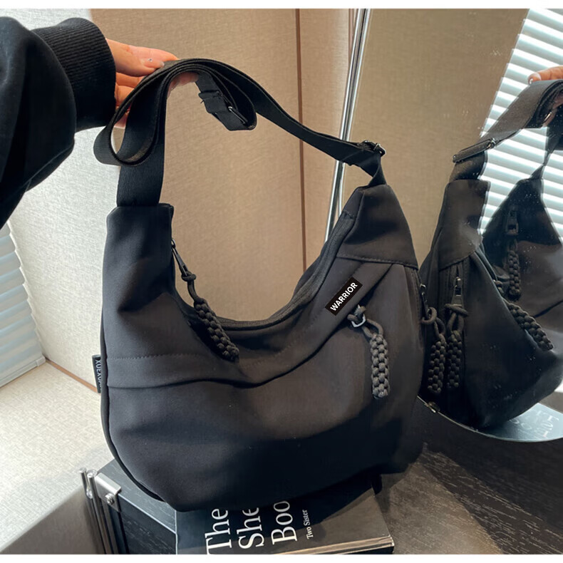 Huili Crossbody Bag for Women, Large Capacity, Korean-Style Simple Ins Trendy Versatile Casual Commuter Dumpling Bag Shoulder Bag 14