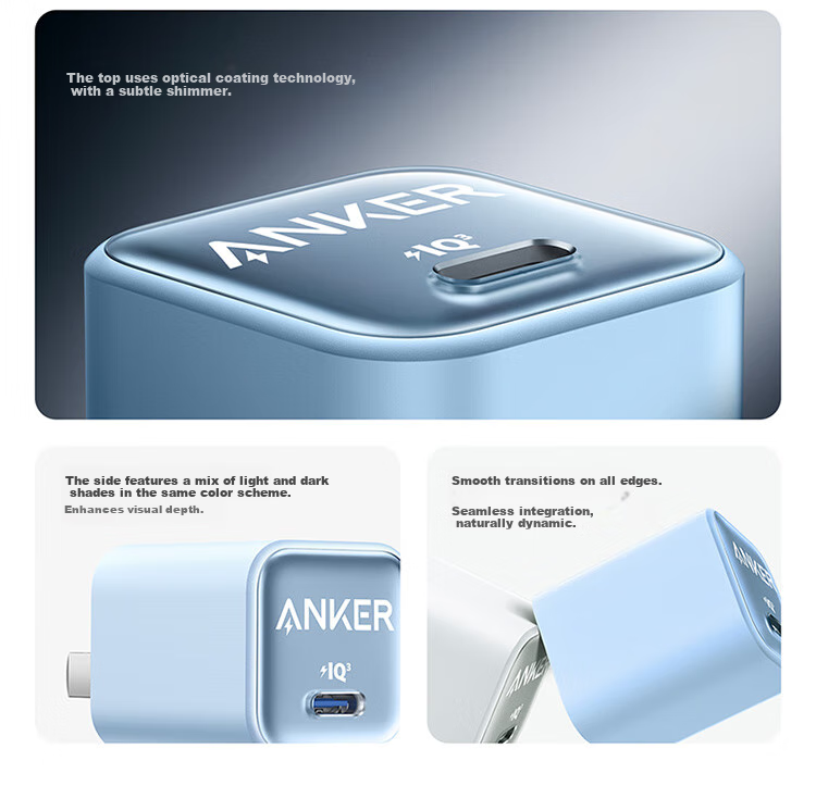 ANKE 30W Safe Charging GaN Charger, Type-C Fast Charging Adapter, PD 20W Compatible with Apple IPhone 18/17/Pro Max/16, Huawei Phone Plug, Black 9