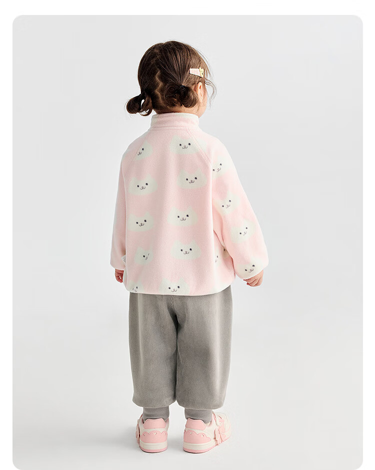 BALABALA Kids' Wear Baby Coat Boys and Girls Fleece Lined Inner Wear 2025 Autumn Winter【Same Style as in Stores】201425105202 10