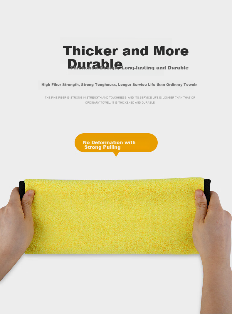 Huashi Car Wash Towel, Automotive Accessory Functional Item, Absorbent Thick Coral Fleece Car Cleaning Cloth, Lint-Free Glass Cleaning Tool for Vehicles, Gray Yellow Two-Pack 11