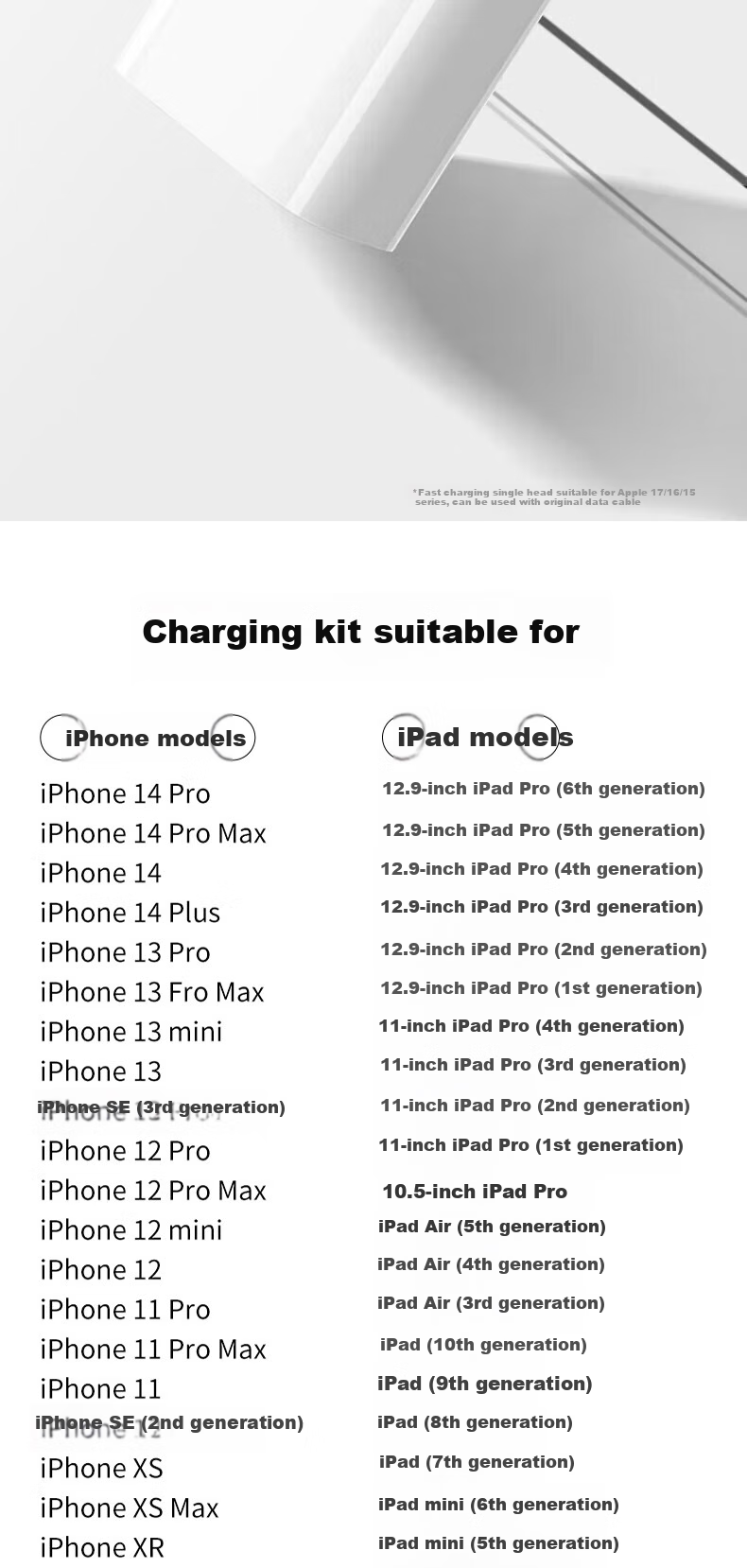 KOVL Compatible with Apple 18/17/16/15/14 Charging Head, PD30W Fast Charging GaN Charger for Apple IPhone 16 Pro/15/14 Pro Max/iPad, Smartphones And Tablets 6
