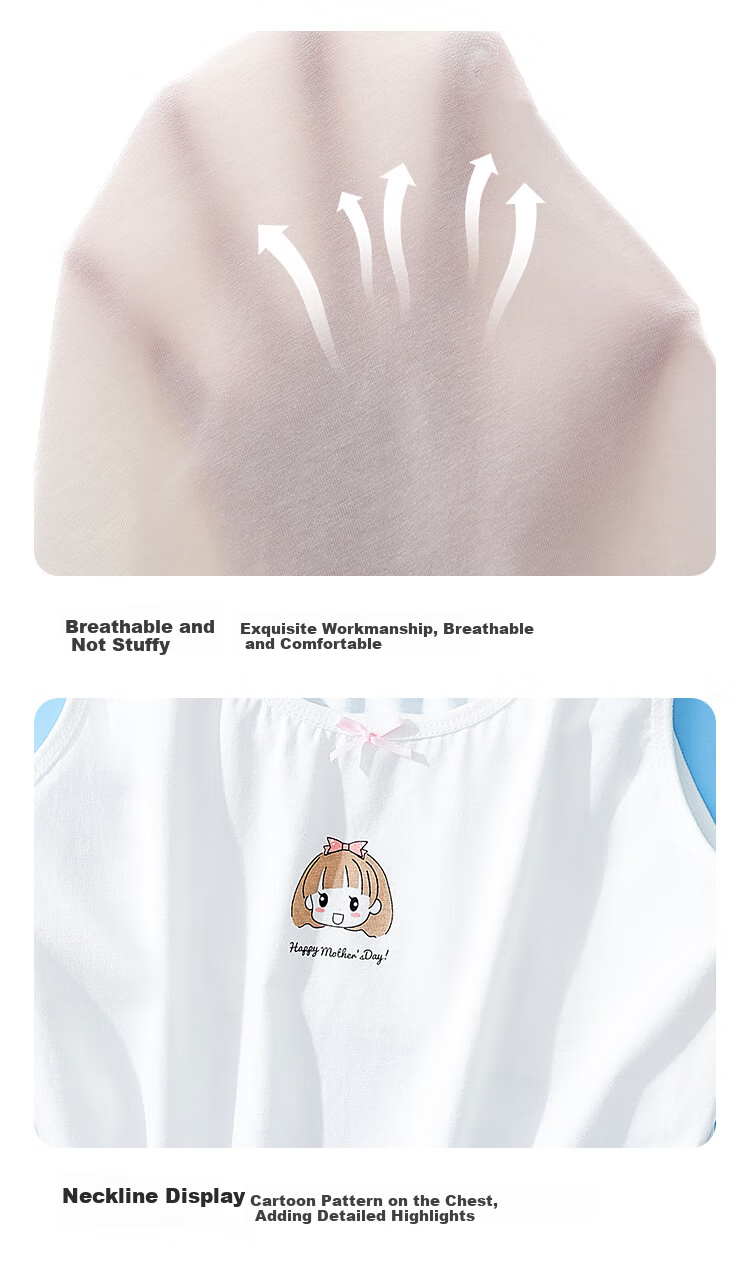 LangSha Children's Vest-Style Underwear, Girls' Training Bra for Puberty, Camisole Bralette for Young Girls, White Bow Tie, Size 150 11