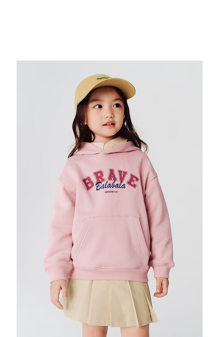 BALABALA Children's Clothing, Kids' Sweatshirt, Boys' Autumn And Winter, Girls' Fleece-Lined Warm Hoodie, Stylish And Comfortable 2