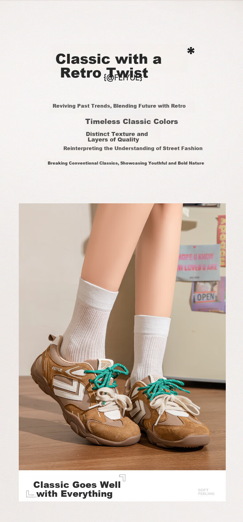 Feiyue Official Women's Sneakers, New Summer 2026 Style, Breathable Mesh Casual Shoes for Women, Light Brown, Size 36 1