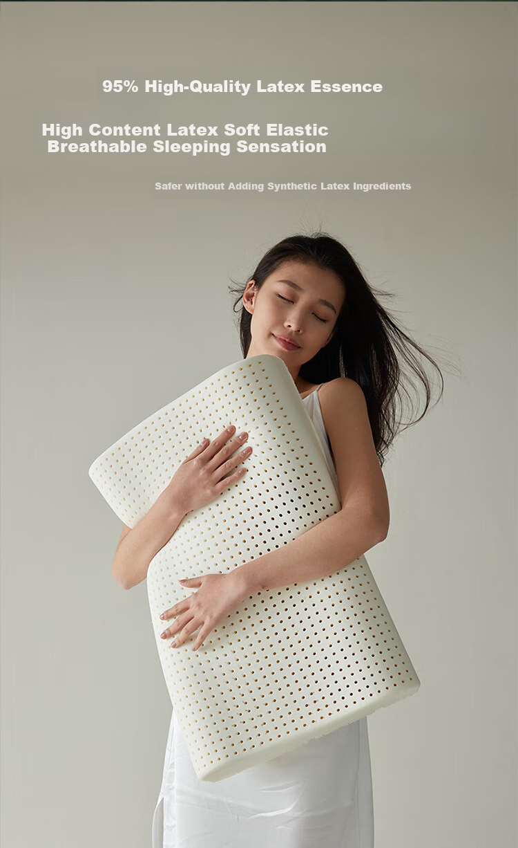 AiSleep Latex Pillow, 95% Natural Latex, Imported from Thailand, Adult Cervical Spine Support, Sleep Aid Pillow for Side Sleeping, Gift for Others 4