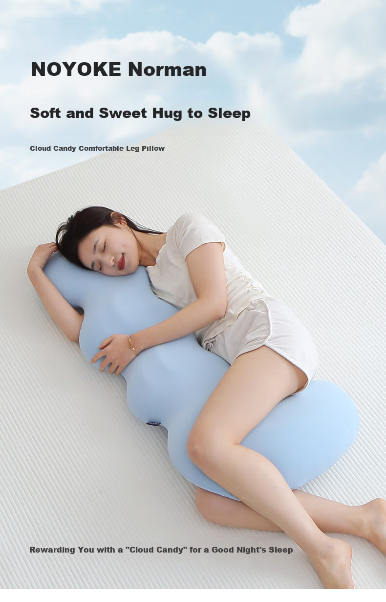 NOYOKE Memory Pillow, Leg Pillow, Waist Pillow for Side Sleeping, Belly Support Cushion, Pregnancy Aid, Maternity Pillow [Gray] 1