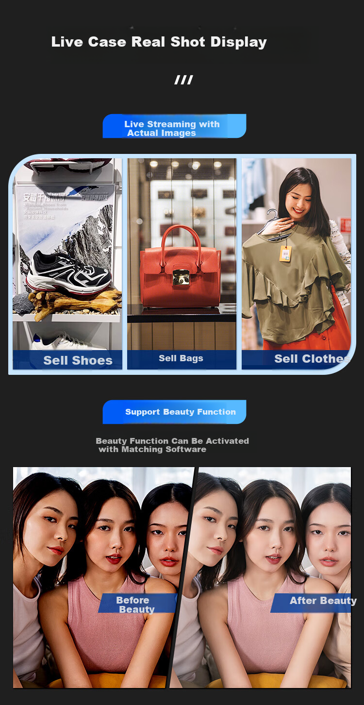 HIKVISION Live Streaming Camera, 4K Ultra HD Camcorder, Desktop Remote Control Pan-Tilt, Douyin Kuaishou Beauty Live Streaming And E-Commerce Equipment, Conference Camera V158 9