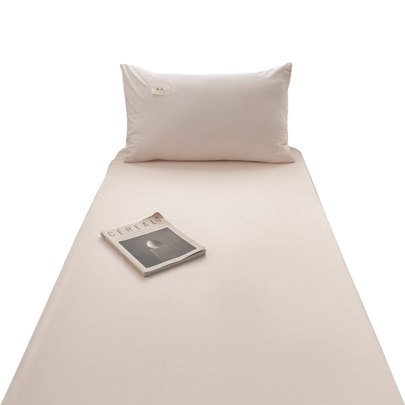 Grace Class A Antibacterial Waterproof Fitted Sheet Student Dormitory Single Bed Cover 90x200cm Beige