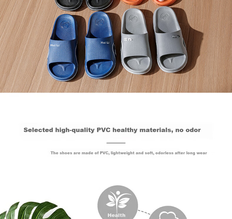 Huili Four Seasons Trendy Sandals, Fashionable Indoor And Outdoor Non-Slip Lightweight Comfortable Men's Slippers HL3920 Dark Blue Size 41 3