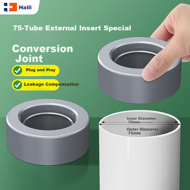 Haili Kitchen Sink Drain Pipe Set, Double Sink 110mm Drainage System, Dishwashing Basin Drainage Pipes, Water Seal, Odor Prevention S16 12
