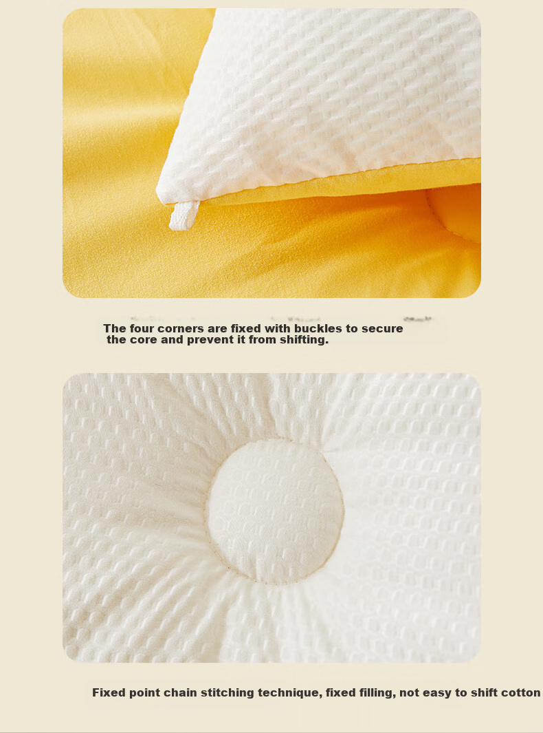Grace Class A Fabric Autumn Winter Four Seasons Comforter, Double Student Dormitory Quilt, Air Conditioning Quilt, 8 Jin, 200*230cm, Cream Yellow 15