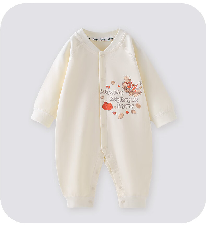 Disney Baby Newborn Romper Spring Autumn A-Class Cotton Full Moon 100 Days Bodysuit Pajamas 4